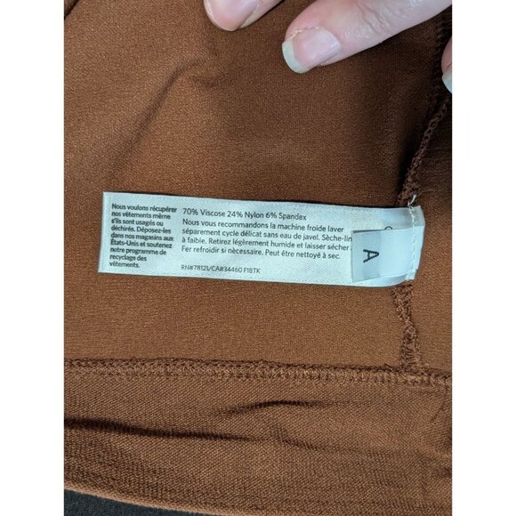 Eileen Fisher 1X Nutmeg Washable Stretch Crepe Slim Ankle Pants Womens USA Made - Picture 4 of 15